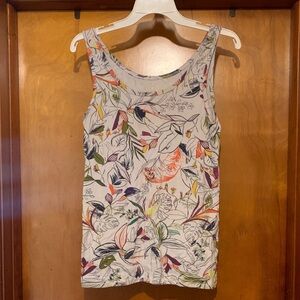 A New Day Size XL White Floral Tank Top